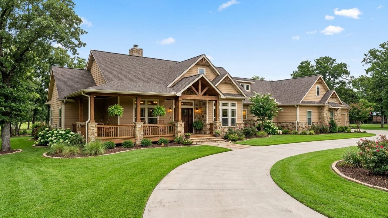 4-bedroom manufactured home estate with stone accents and craftsman front porch