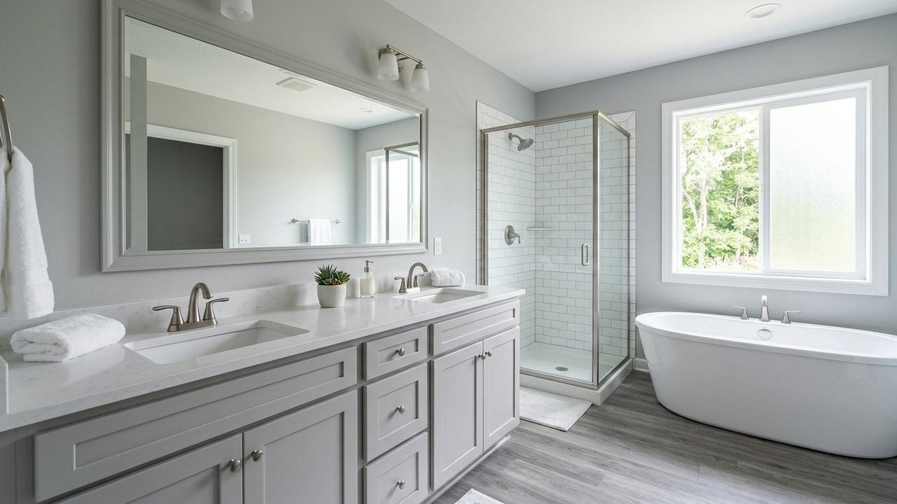 The Spruce 3 bed 2 bath manufactured home glamour bath with soaking tub and shower