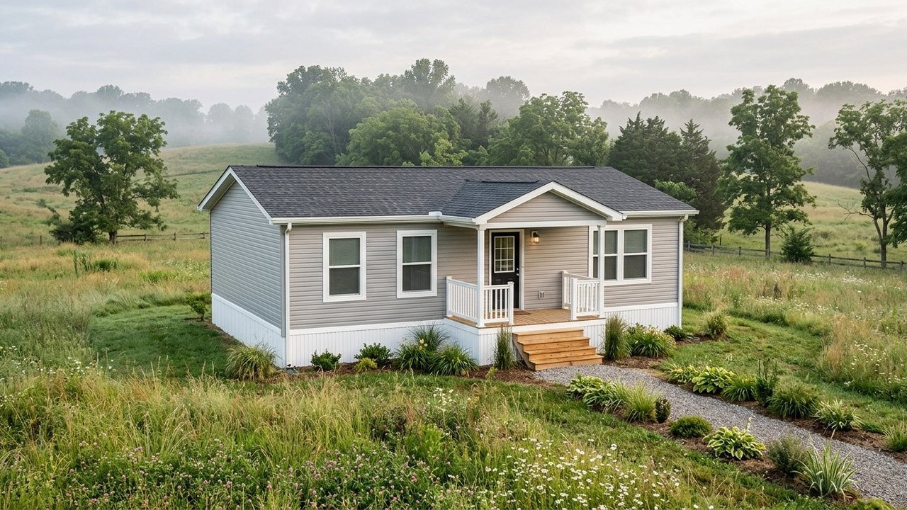 The Still Meadow affordable 3 bedroom manufactured home in a peaceful meadow setting